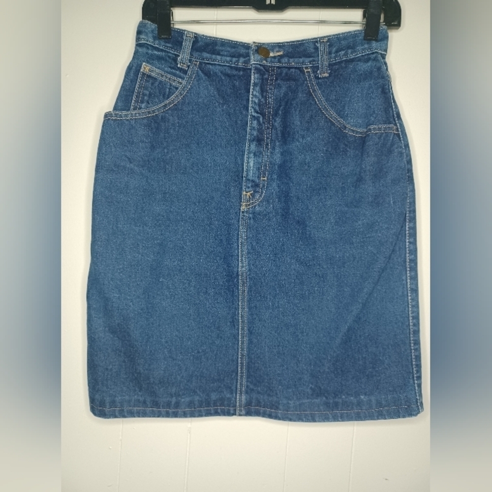 Calvin Klein Denim Blue Pencil Skirt